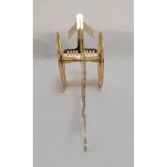 Vintage 1984 Hallmark SANTA SULKY DRIVER Brass Ornament QX436-1 - Picture 8 of 16